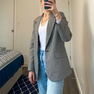 Twik Houndstooth Oversized Blazer - Small